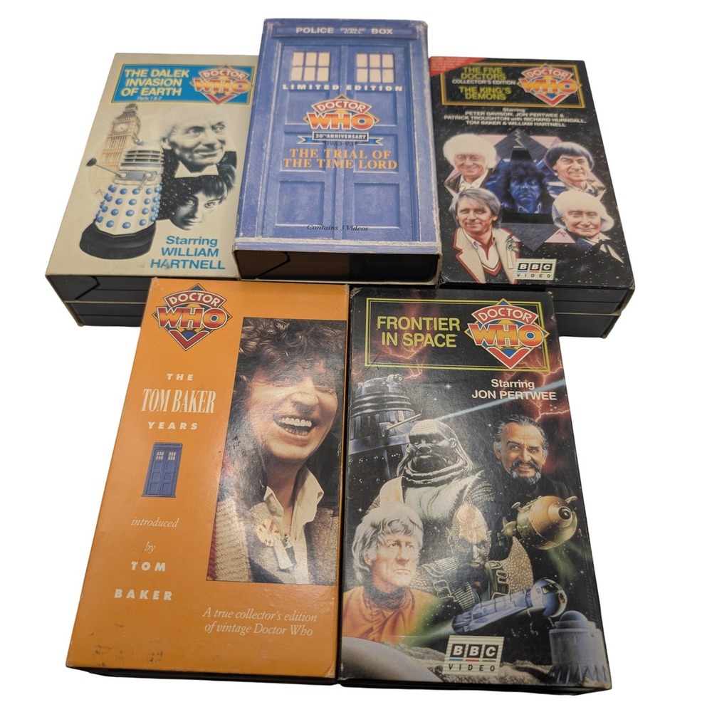 BBC VHS Multicolor Doctor Who Collection Trial of Time Lord Dalek 5-Set